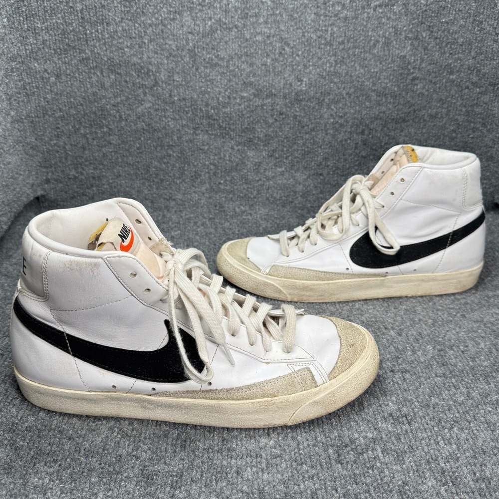 Nike Blazer Mid 77 Mens 11.5 White Black Vintage Retro Streetwear CZ1055-100